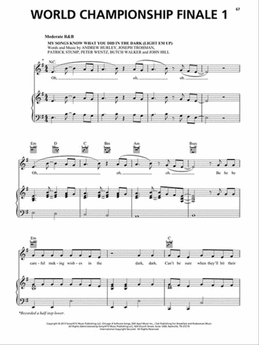 Pitch Perfect 2 Piano, Vocal, Guitar scores gallery preview page 4