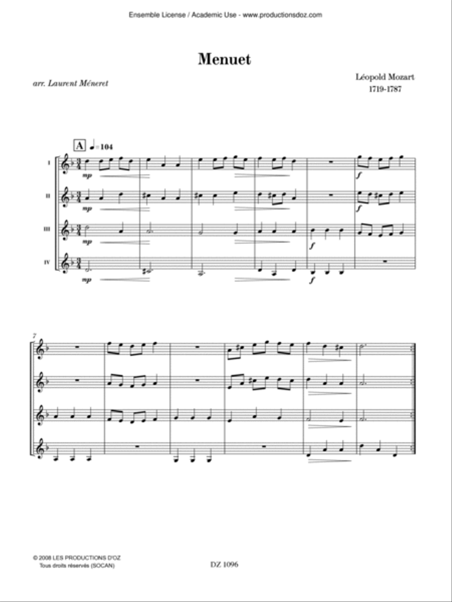 Au fil du temps Guitar Ensemble scores gallery preview page 2