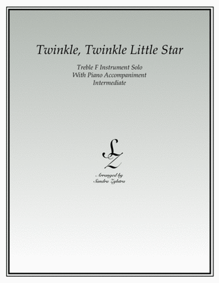 Twinkle, Twinkle Little Star (treble F instrument solo)