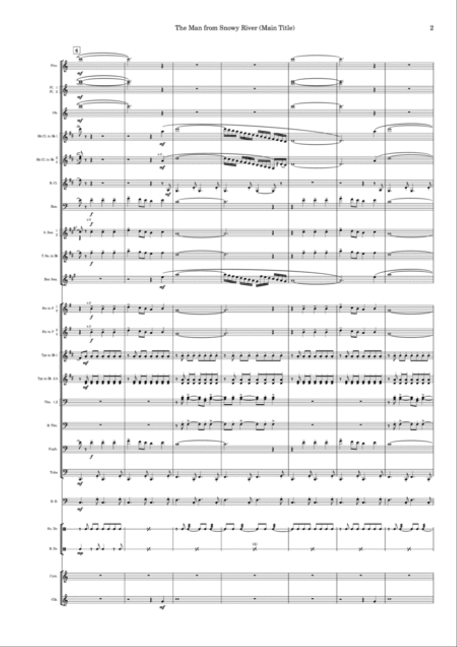 The Man From Snowy River (main Title Theme) - Score Only Concert Band scores gallery preview page 3
