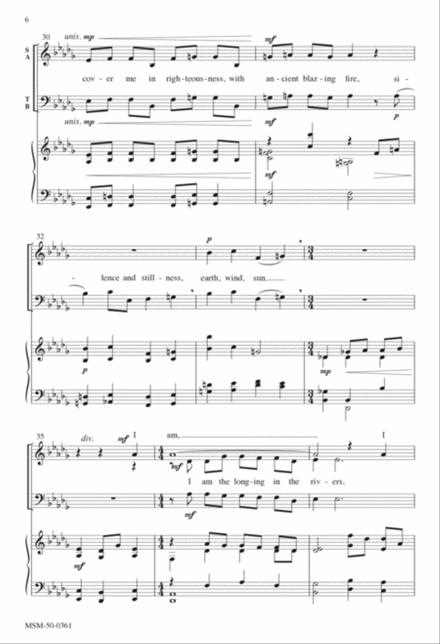 Come, Walk with Me 4-Part scores gallery preview page 6