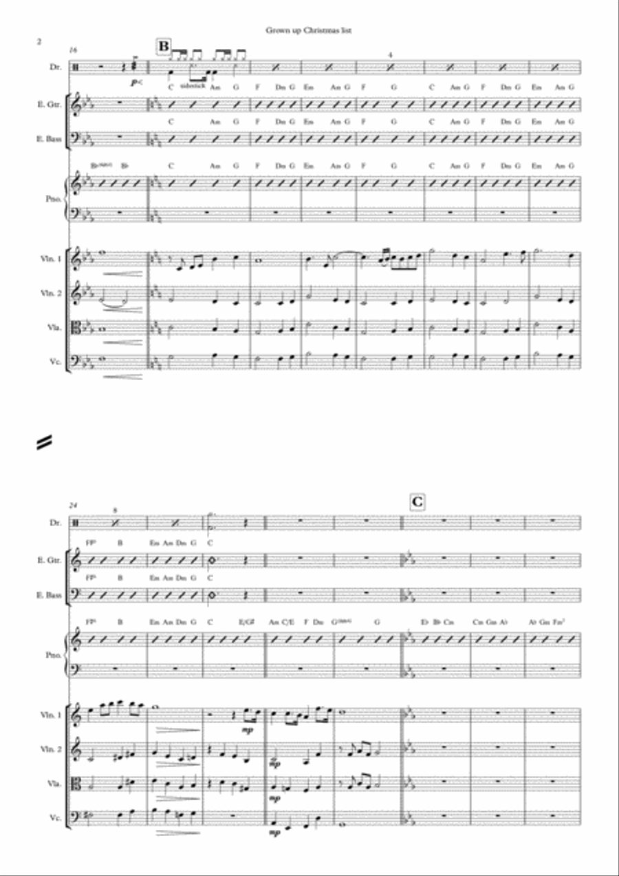 Grown-Up Christmas List Small Ensemble scores gallery preview page 2