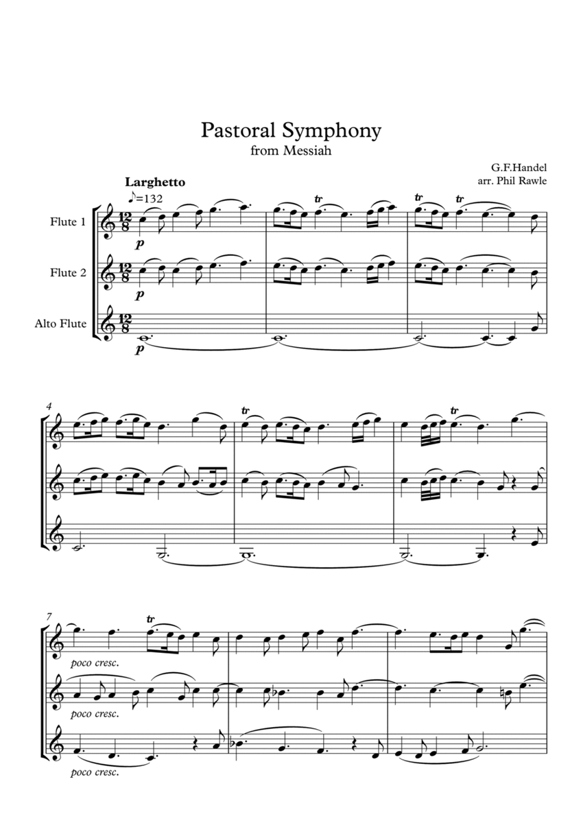Pastoral Symphony - Flute Trio image number null
