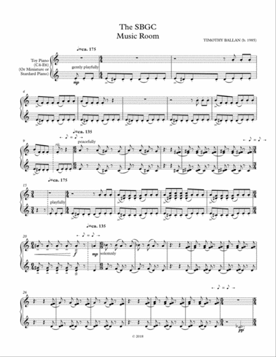 The SBGC Music Room The SBGC Music Room Small Ensemble scores gallery preview page 1