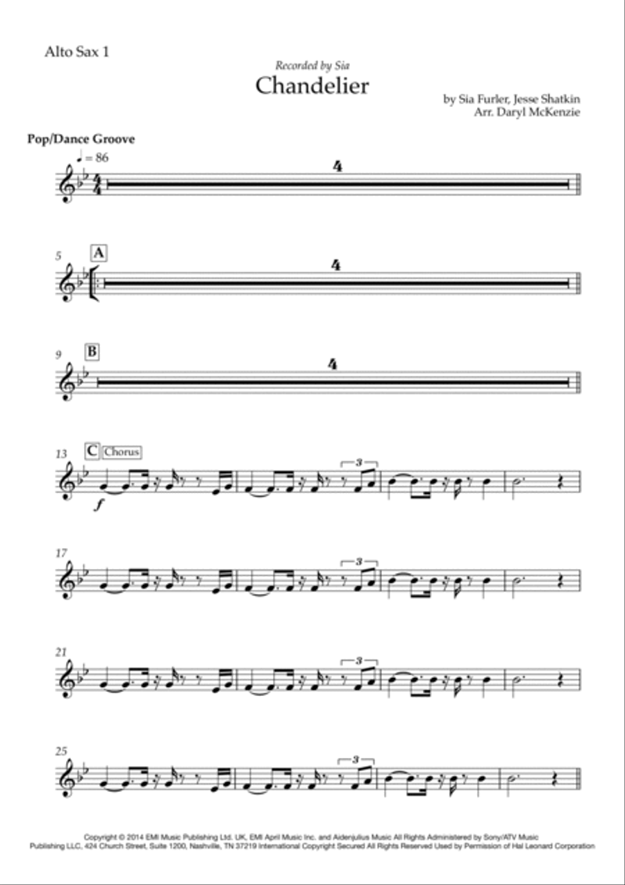Chandelier Jazz Ensemble scores gallery preview page 5