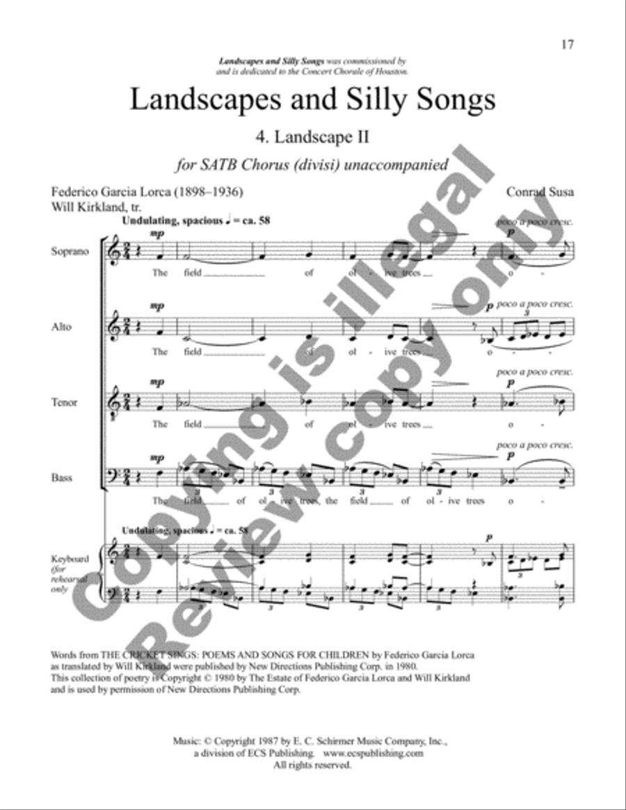 Landscapes and Silly Songs Divisi scores gallery preview page 31