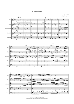 Pachelbel: Canon In D - wind quintet
