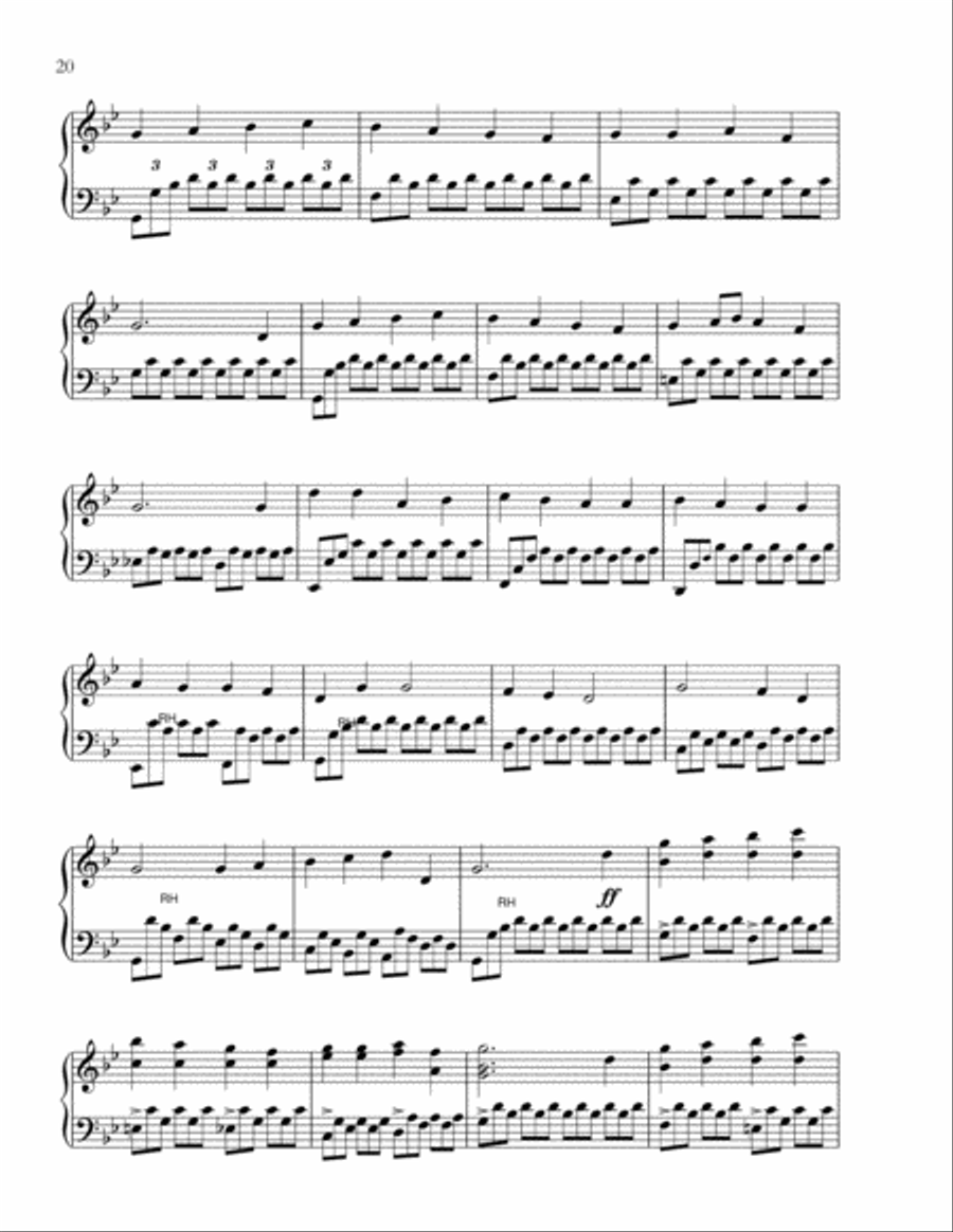 Twas in the moon of wintertime - Huron Carol Piano Solo scores gallery preview page 2