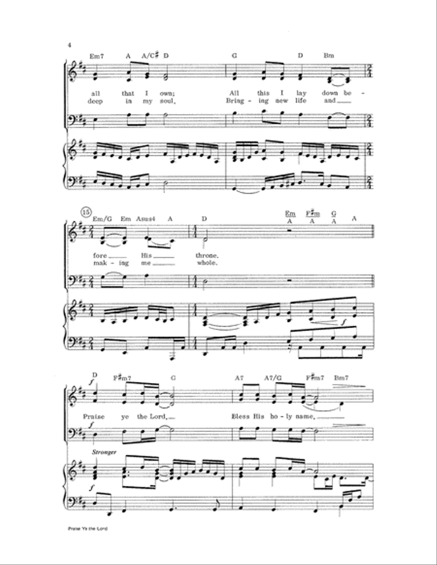 Praise Ye the Lord Praise Ye the Lord 3-Part scores gallery preview page 5