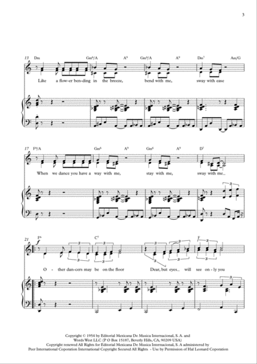 Sway (Quien Sera) Sway (Quien Sera) SA scores gallery preview page 3