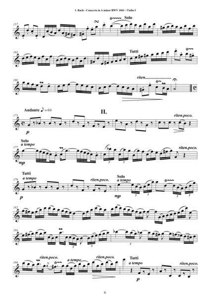 Seven Bach's String Quartet Concertos - Complete Parts