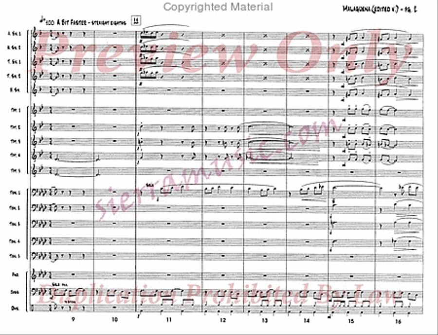 Malaguena Malaguena Jazz Ensemble scores gallery preview page 3