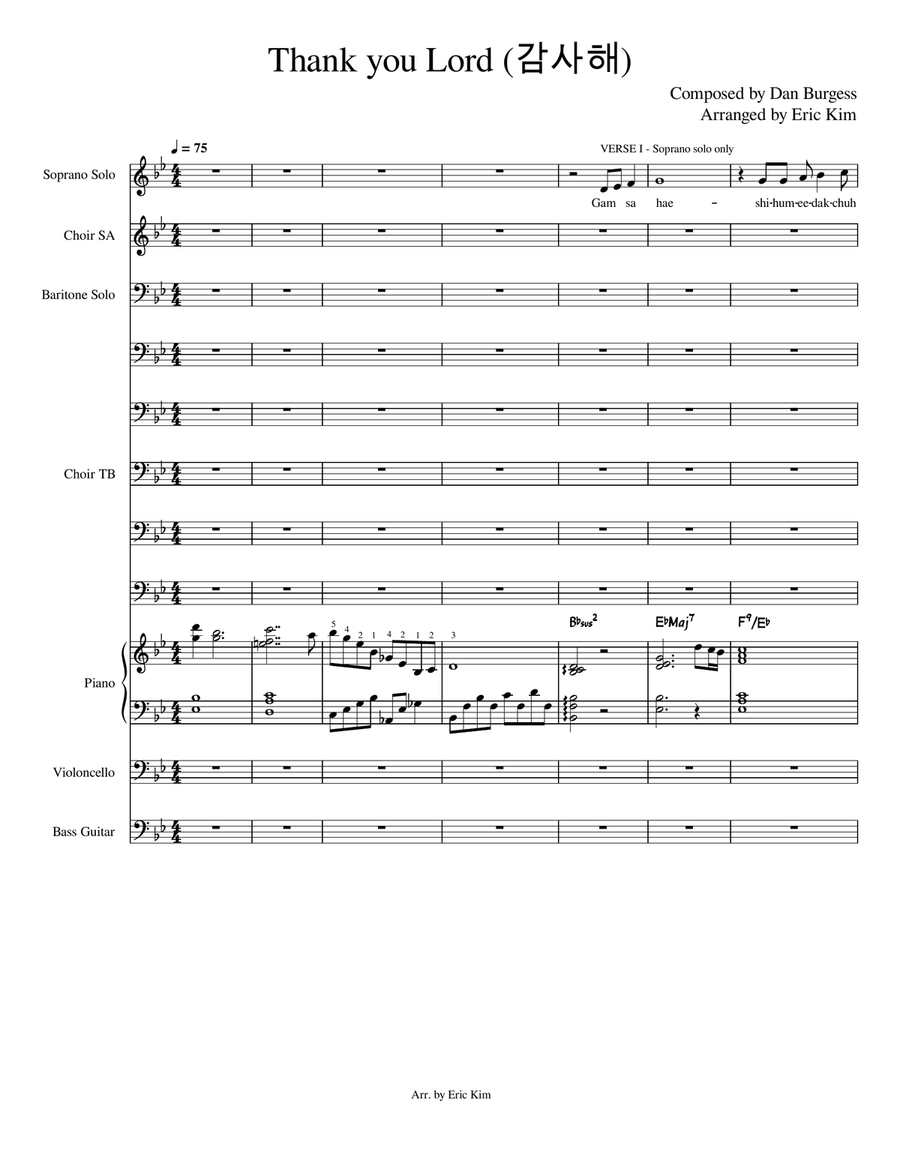 Thank You, Lord 4-Part scores gallery preview page 1