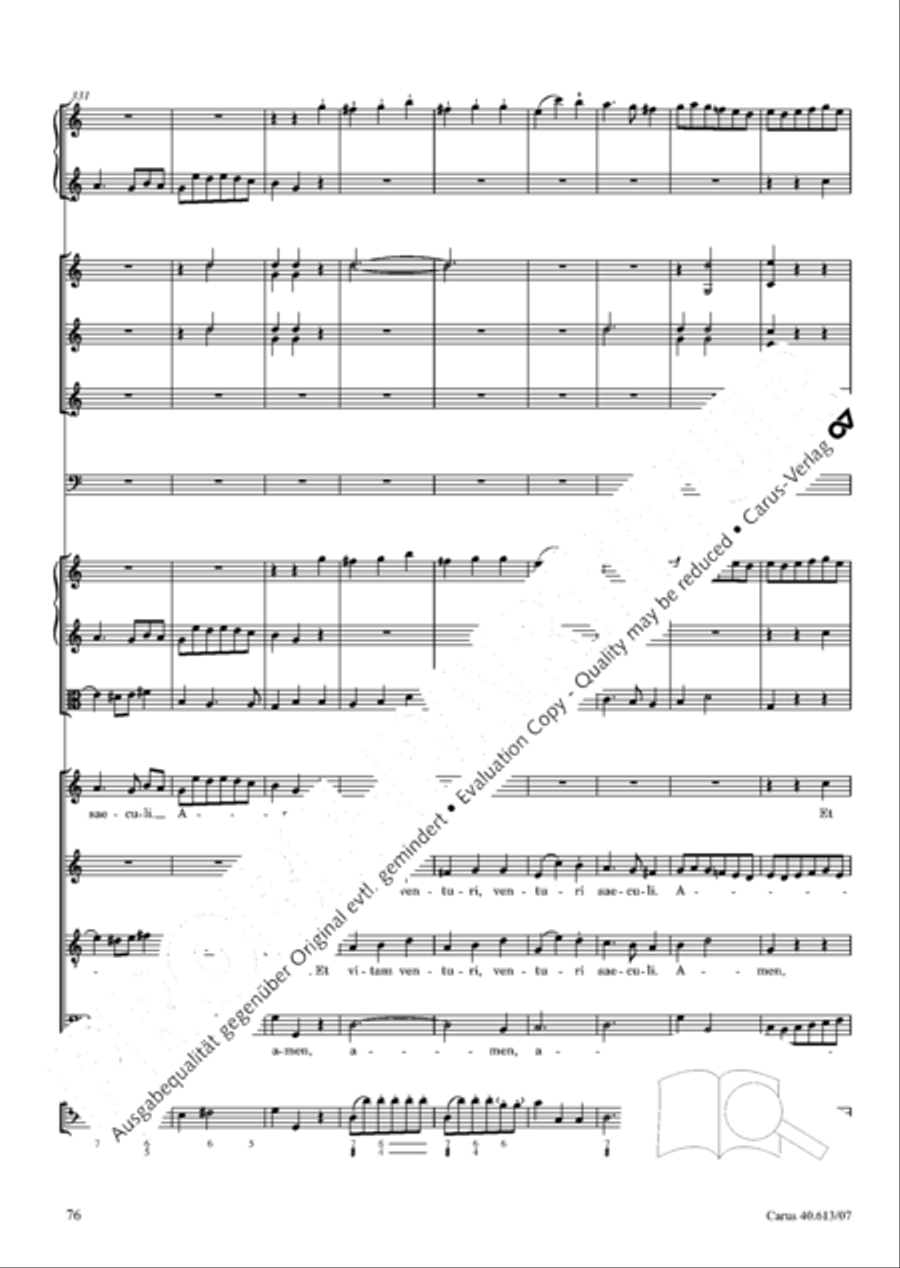 Mass in C (Missa in C) 4-Part scores gallery preview page 83
