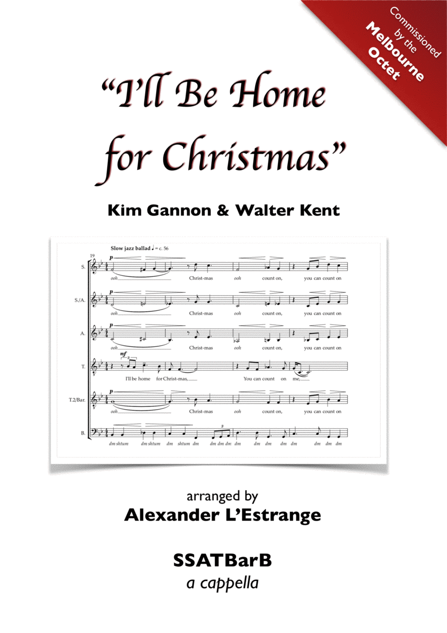 I'll Be Home For Christmas A Cappella scores gallery preview page 1