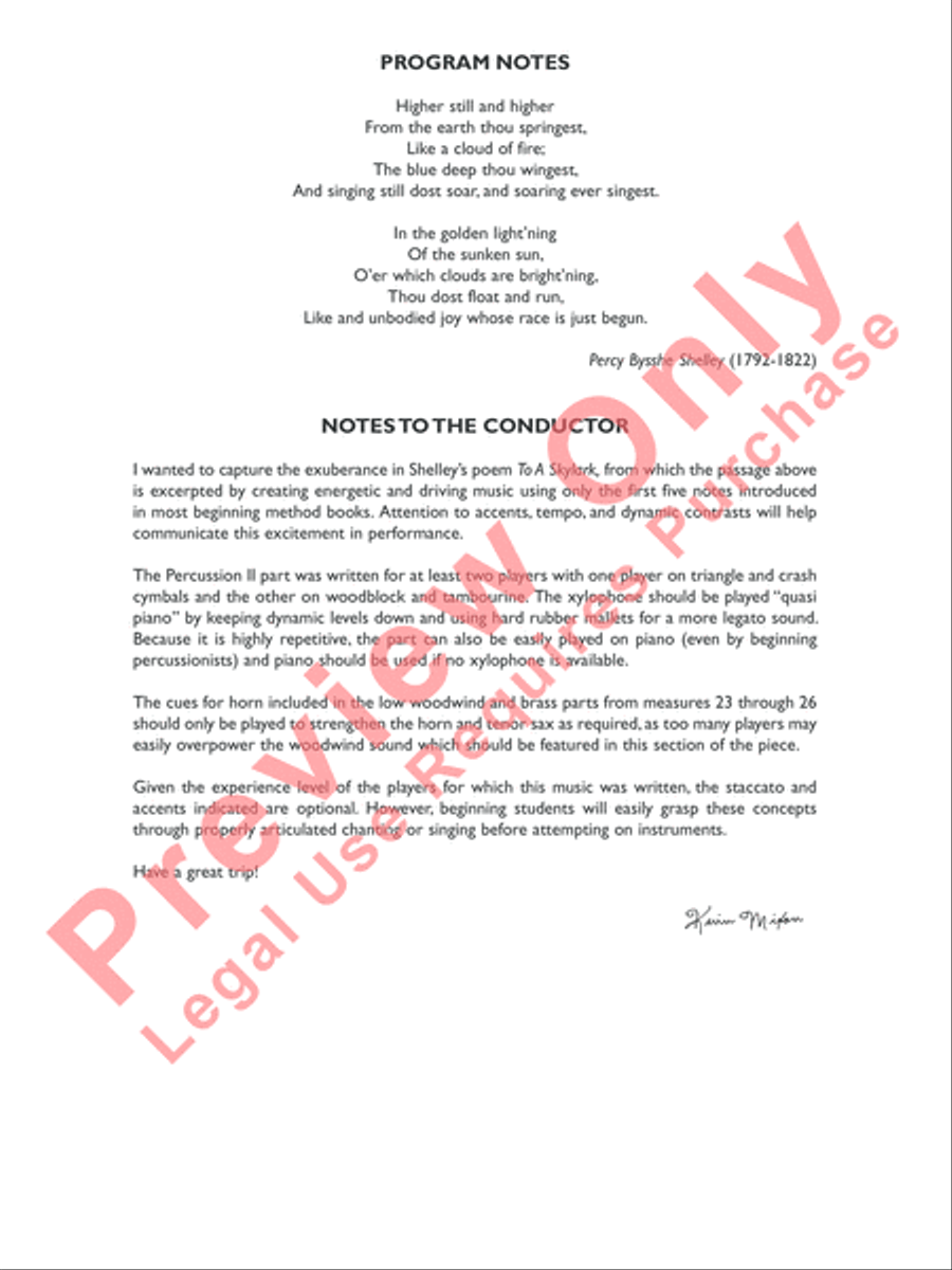 To a Skylark To a Skylark Concert Band scores gallery preview page 3