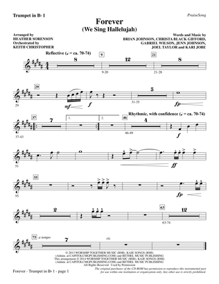 Forever (We Sing Hallelujah) - Bb Trumpet 1