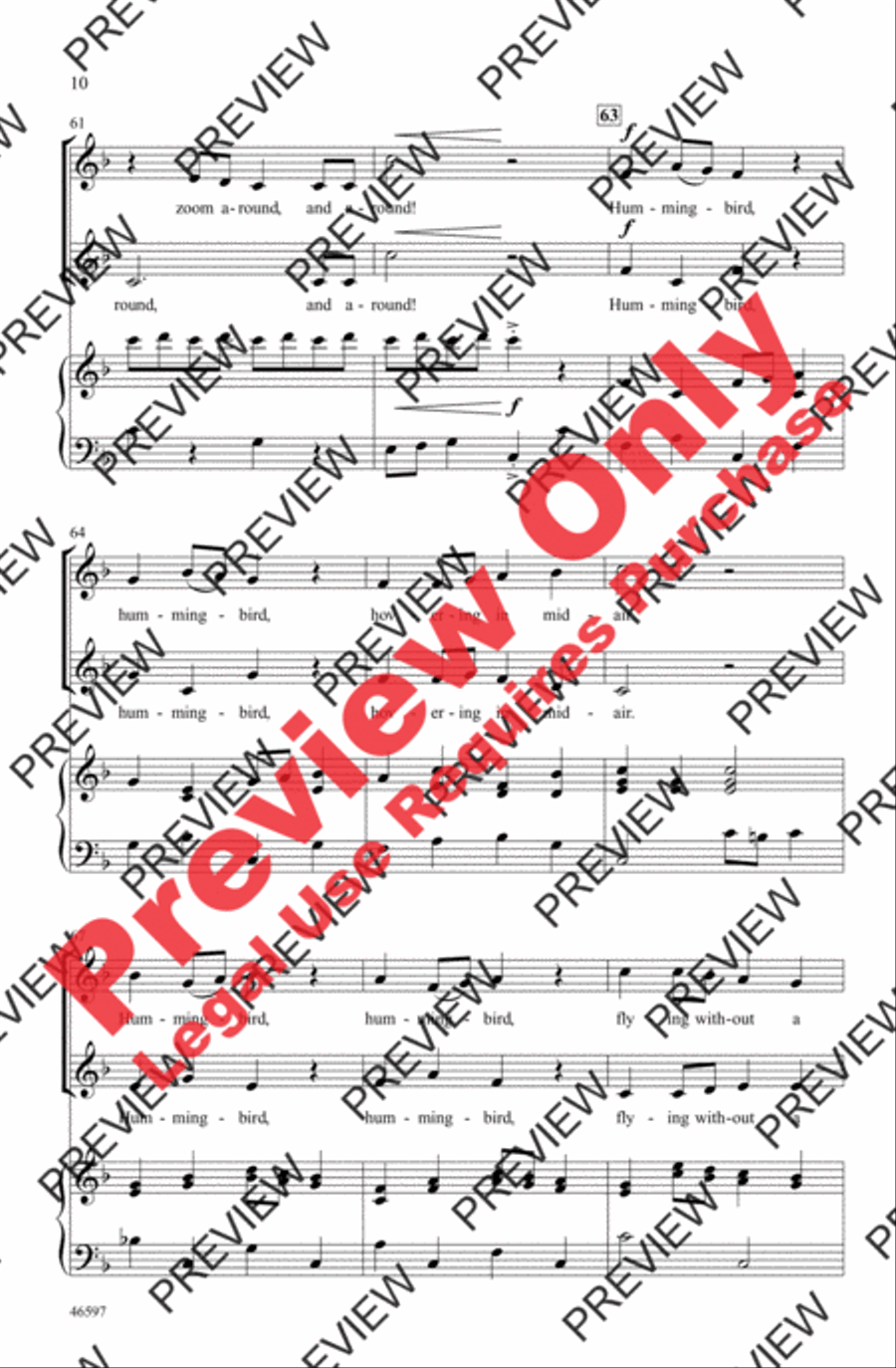 Hummingbird 2-Part scores gallery preview page 10