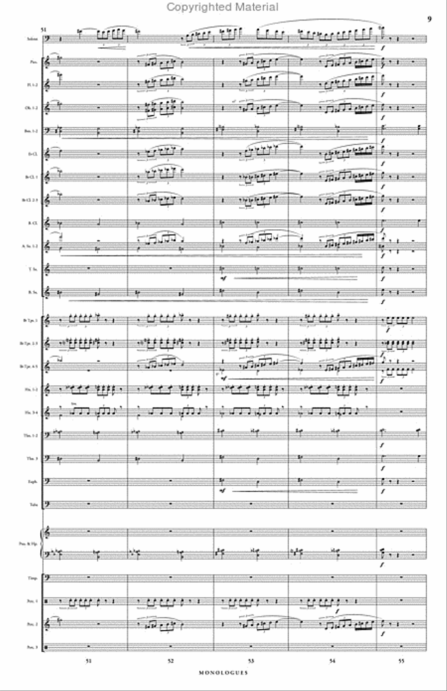 Monologues Concert Band scores gallery preview page 10