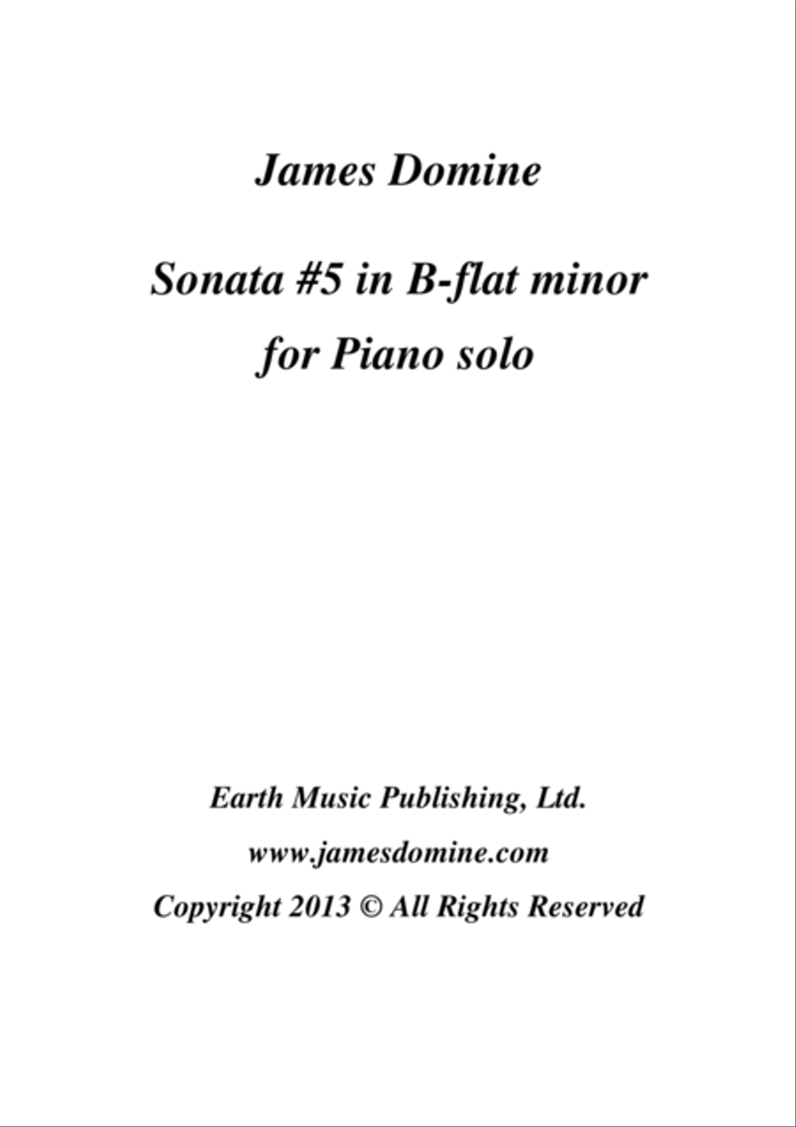 Sonata #5 in B-flat minor Piano Solo scores gallery preview page 1