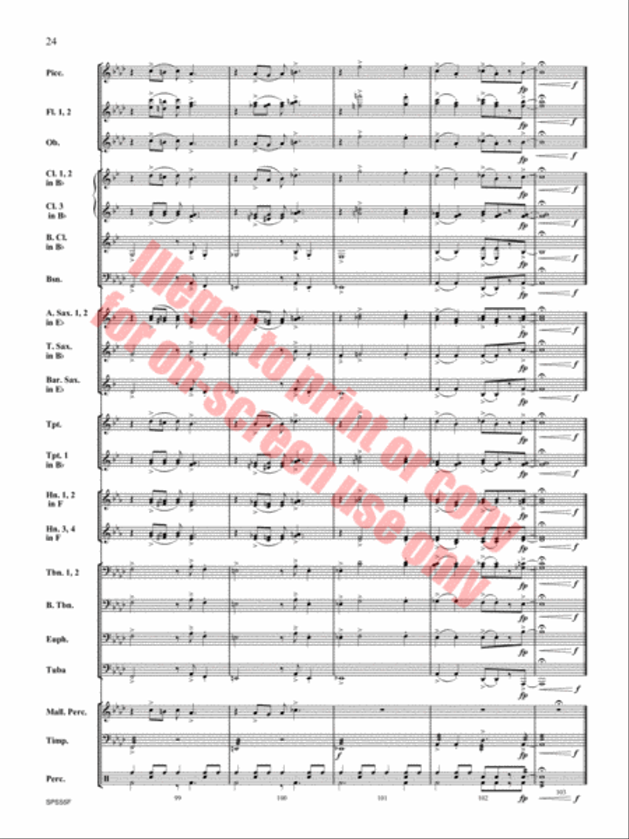 Alexander's Ragtime Band Concert Band scores gallery preview page 25