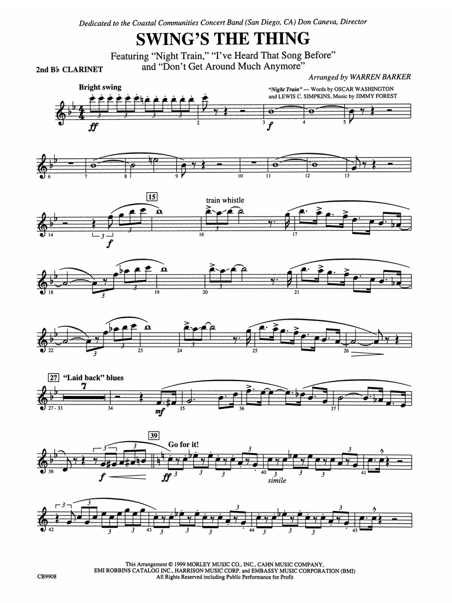Swing's the Thing: 2nd B-flat Clarinet