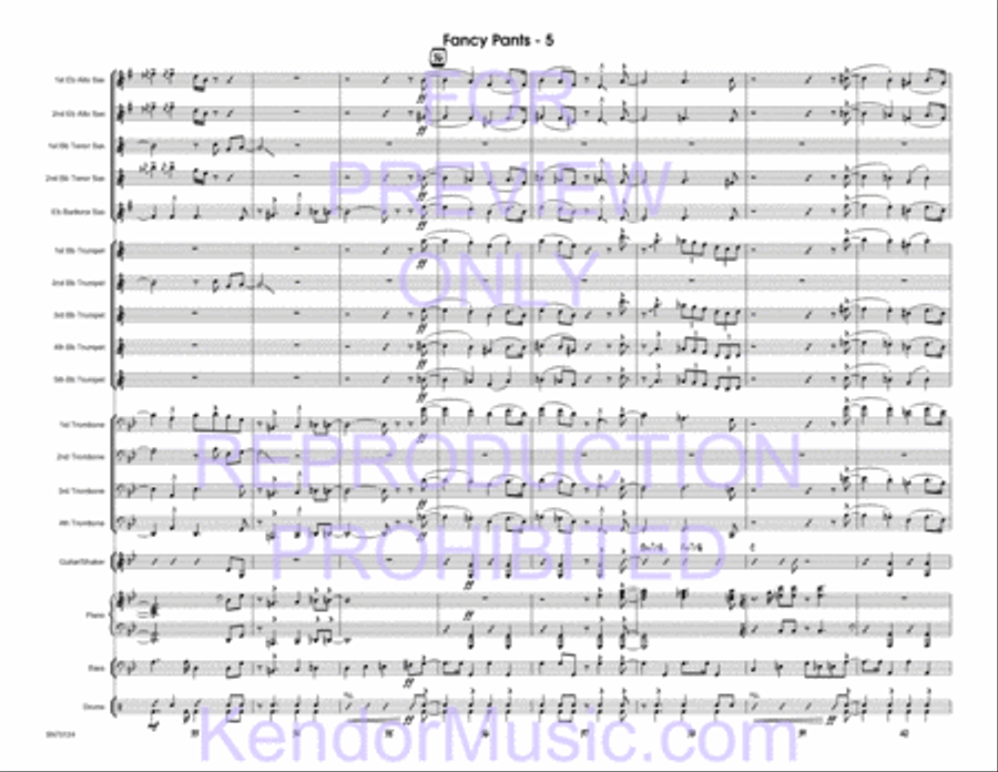 Fancy Pants (Full Score) Jazz Ensemble scores gallery preview page 6