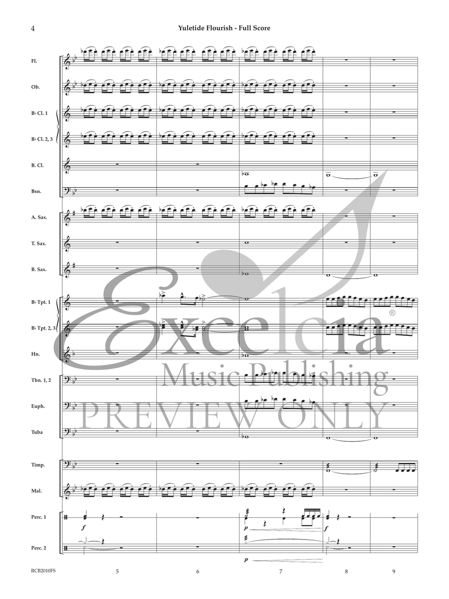 Yuletide Flourish Yuletide Flourish Concert Band scores gallery preview page 4