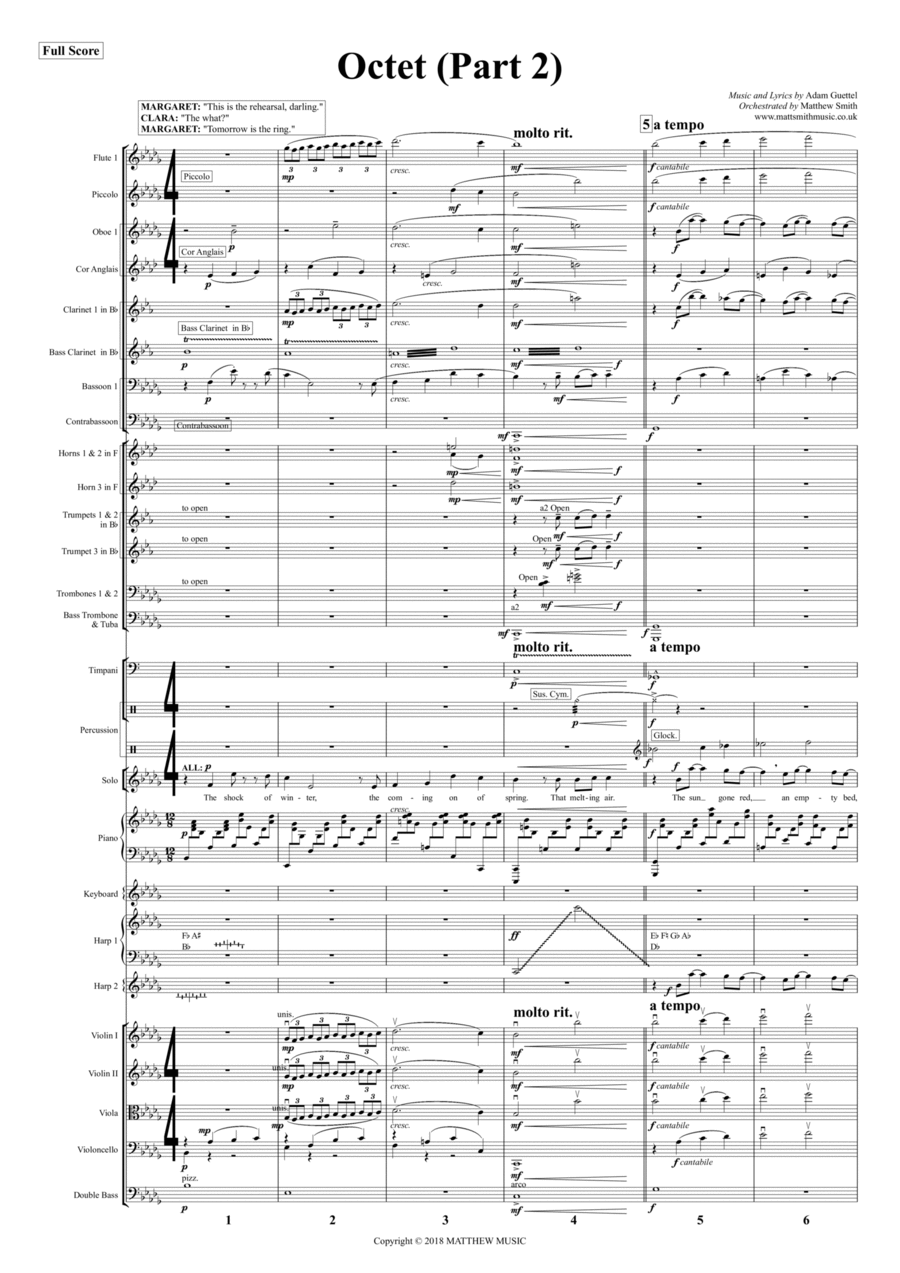 Octet (light In The Piazza) Full Orchestra scores gallery preview page 1