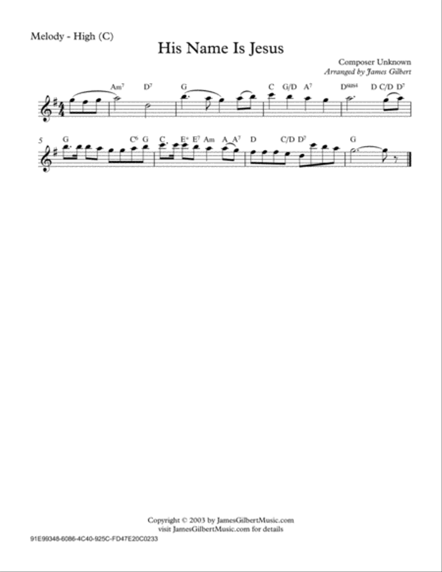 His Name Is Jesus His Name Is Jesus Small Ensemble scores gallery preview page 5