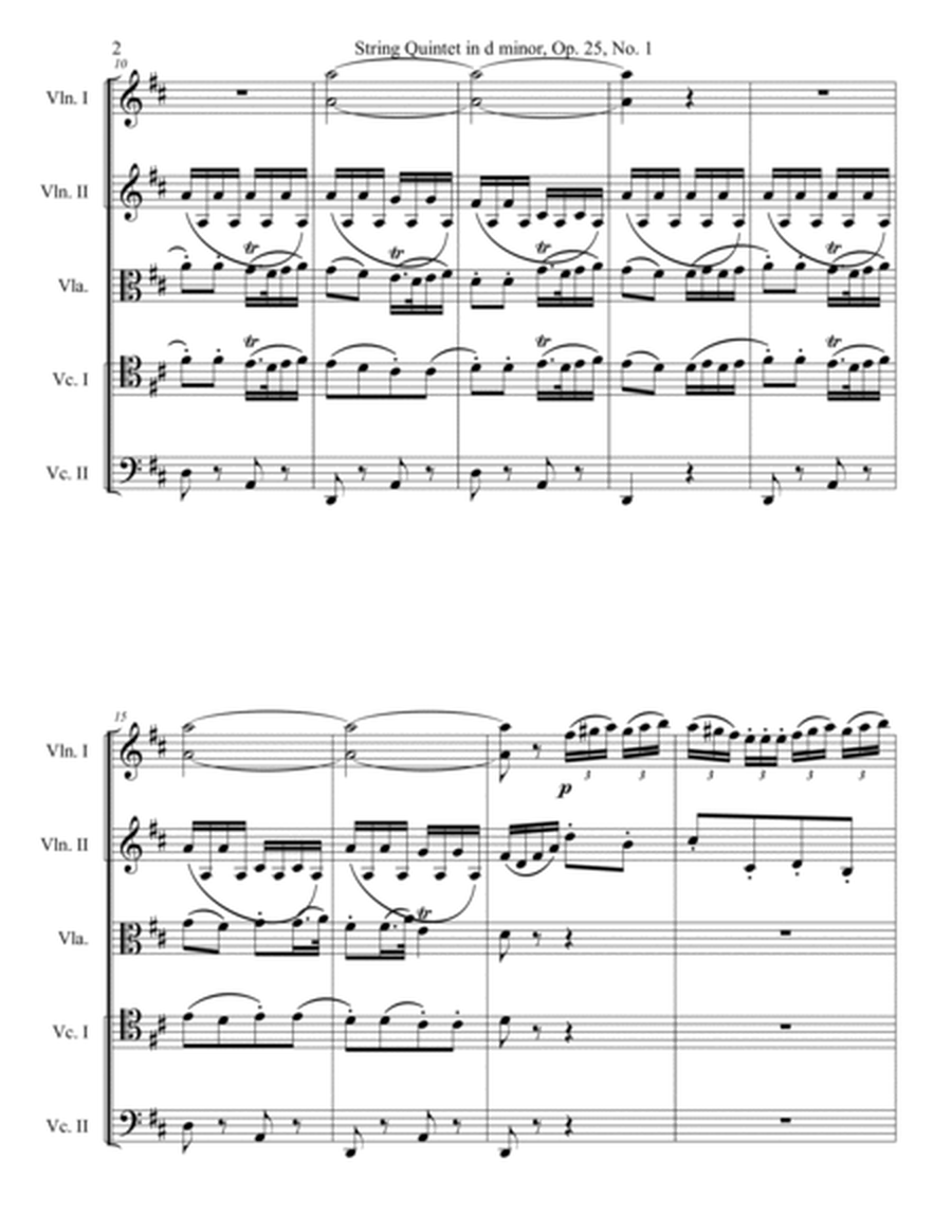 String Quintet in d minor, Op. 25, No. 1, Movement 4