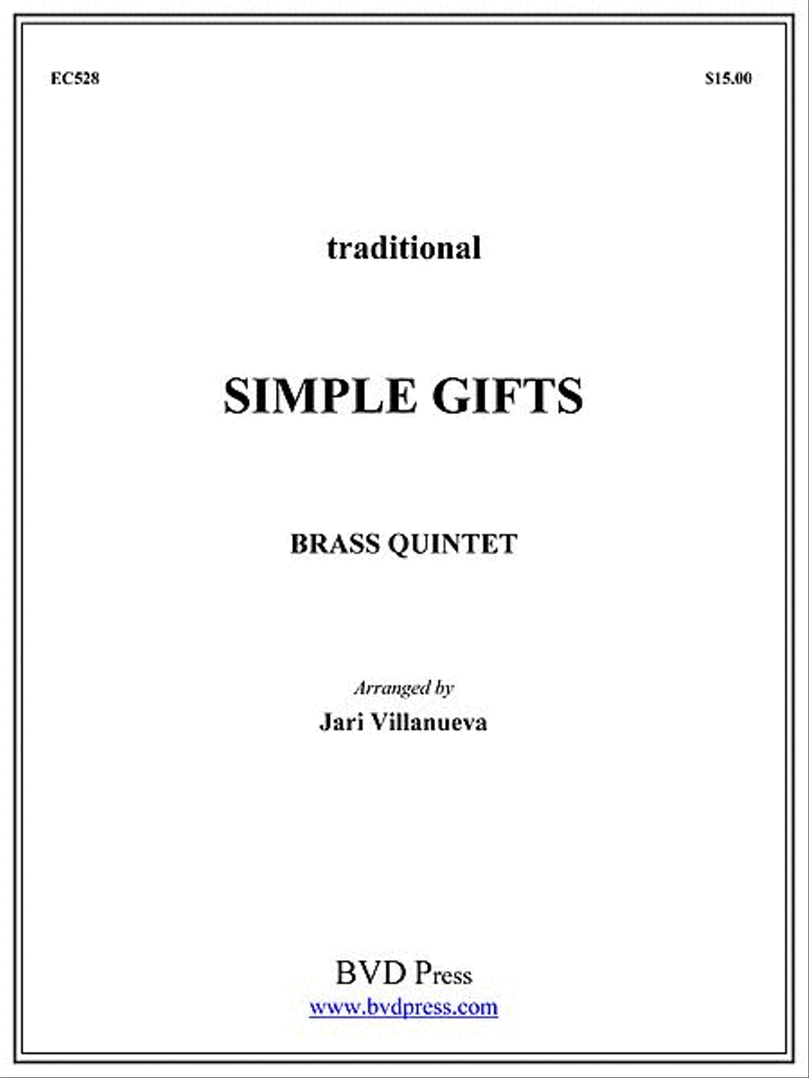 Simple Gifts Brass Quintet scores gallery preview page 1