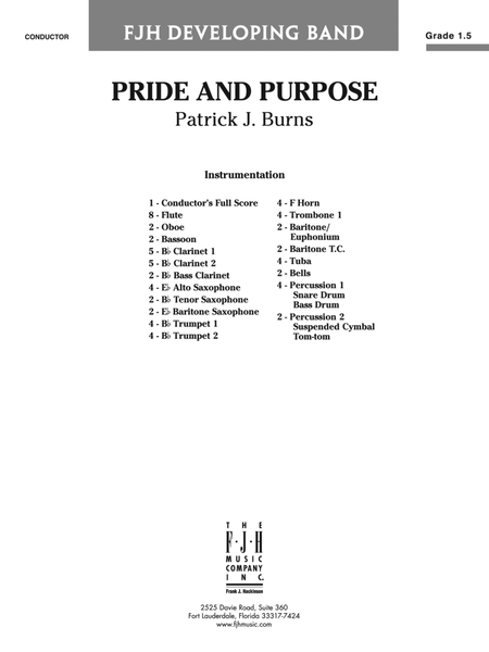 Pride and Purpose: Score