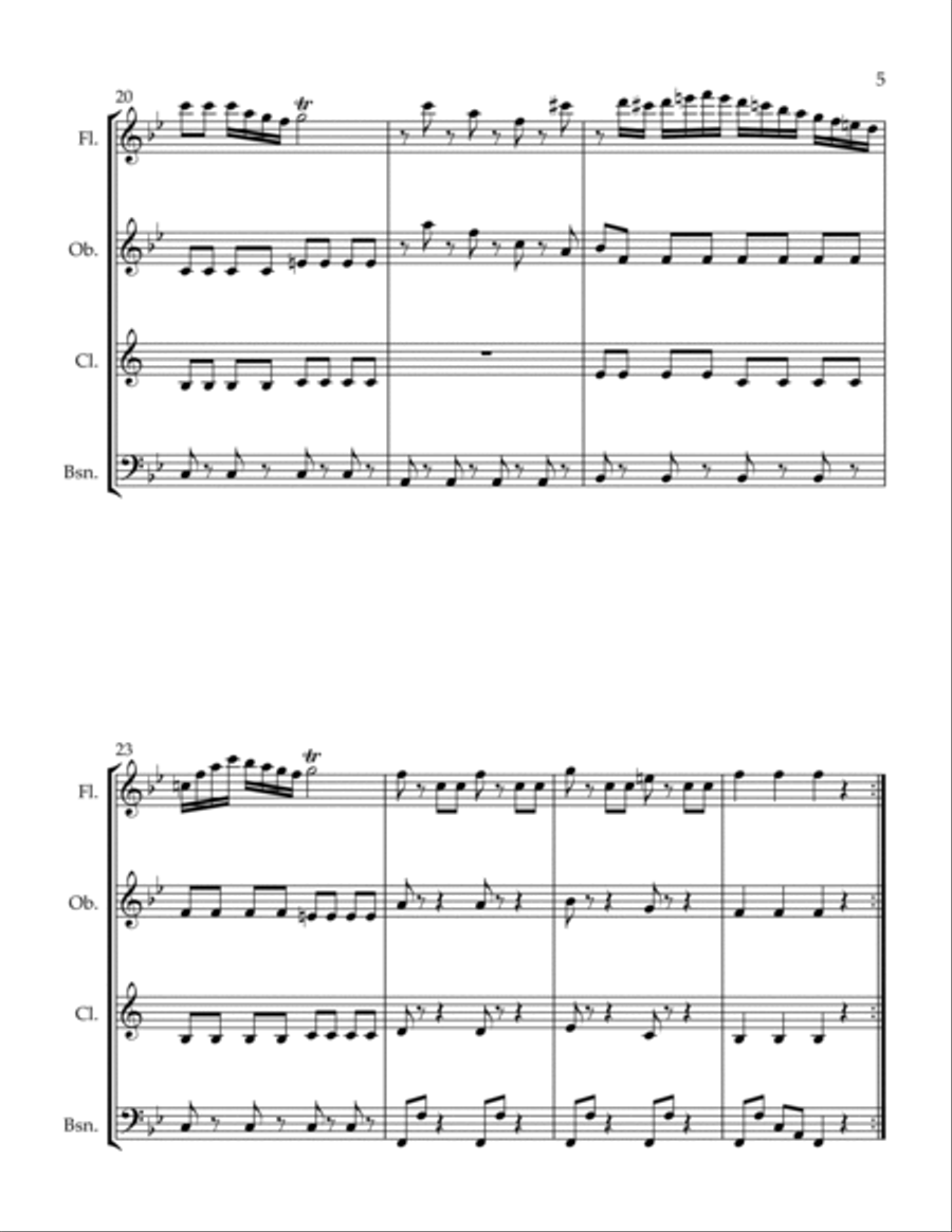 Spiritoso Woodwind Quartet scores gallery preview page 5