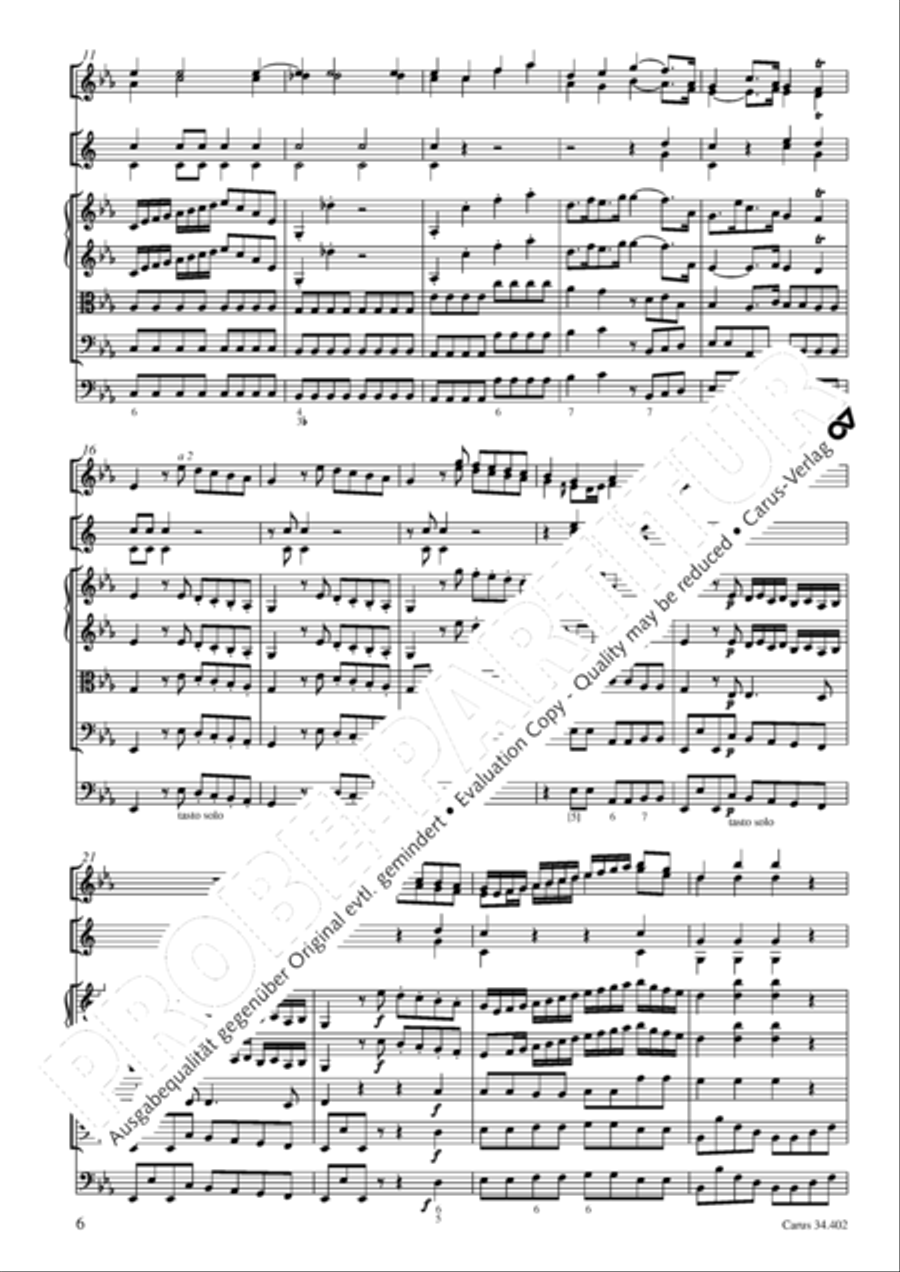 Concerto grosso for cembalo or piano Horn scores gallery preview page 7