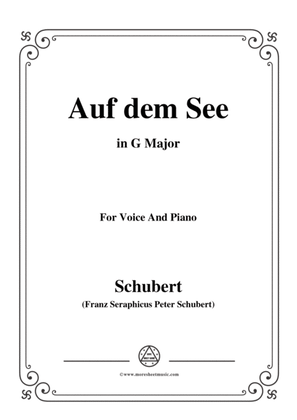 Schubert-Auf dem See,Op.92 No.2,in G Major,for Voice&Piano