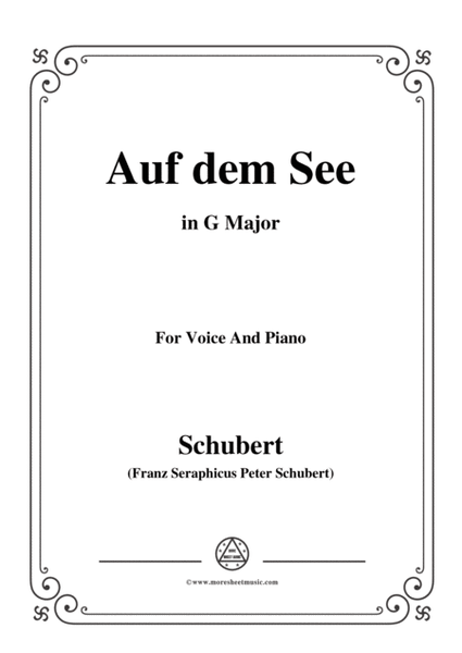 Schubert-Auf dem See,Op.92 No.2,in G Major,for Voice&Piano image number null