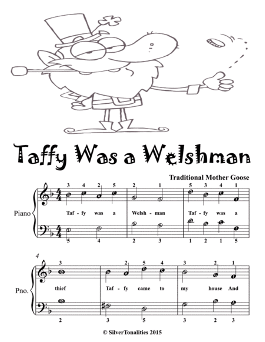 Taffy Was a Welshman Easy Piano Sheet Music Piano Method scores gallery preview page 2