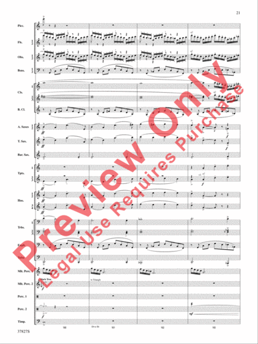 The Winged Stallion Concert Band scores gallery preview page 22