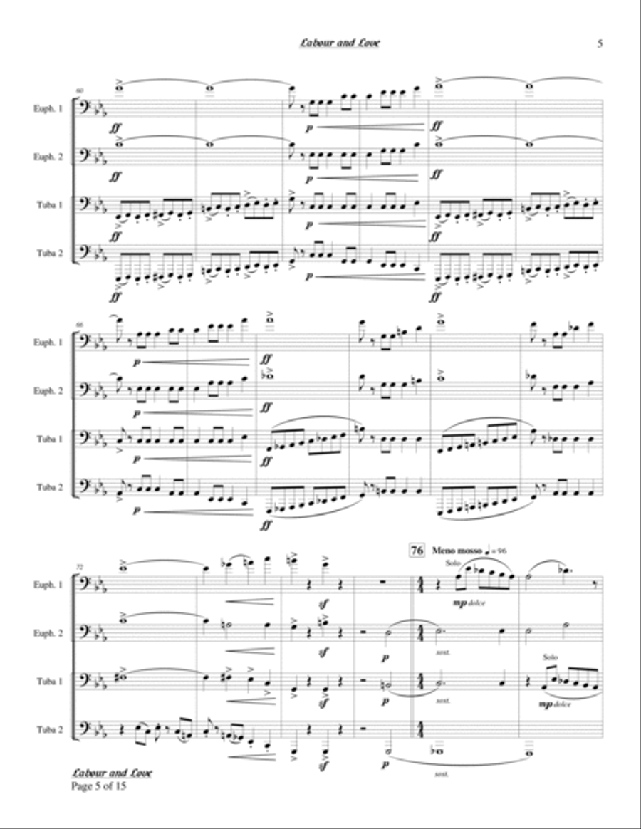Labour and Love Labour and Love Chamber Music scores gallery preview page 5