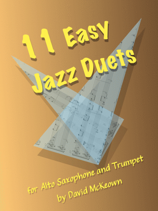 Book cover for 11 Easy Jazz Duets for Alto Saxophone and Trumpet