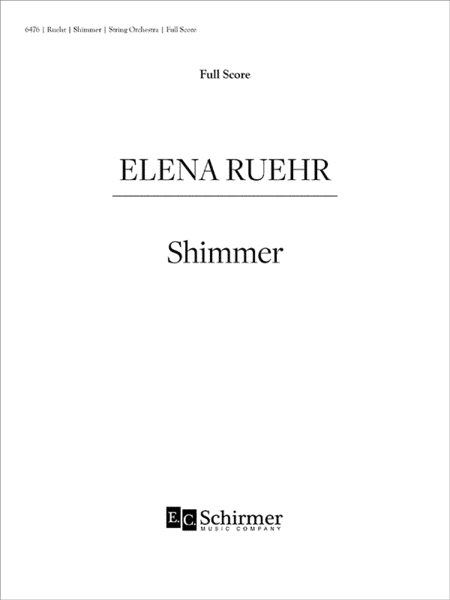 Shimmer (Additional Full Score)
