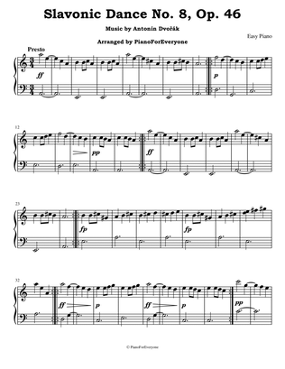 Slavonic Dance No. 8, Op. 46 - Dvořák (Easy Piano)