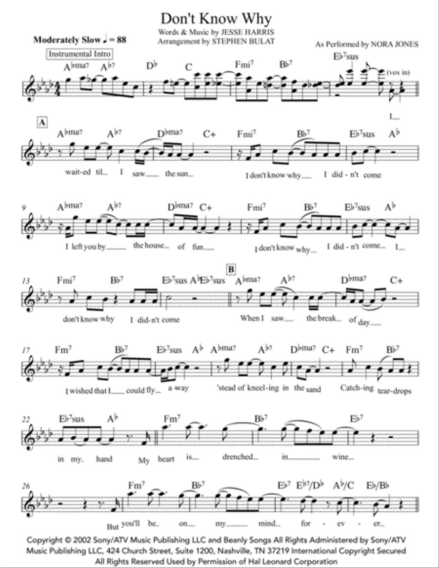 Don't Know Why Large Ensemble scores gallery preview page 2
