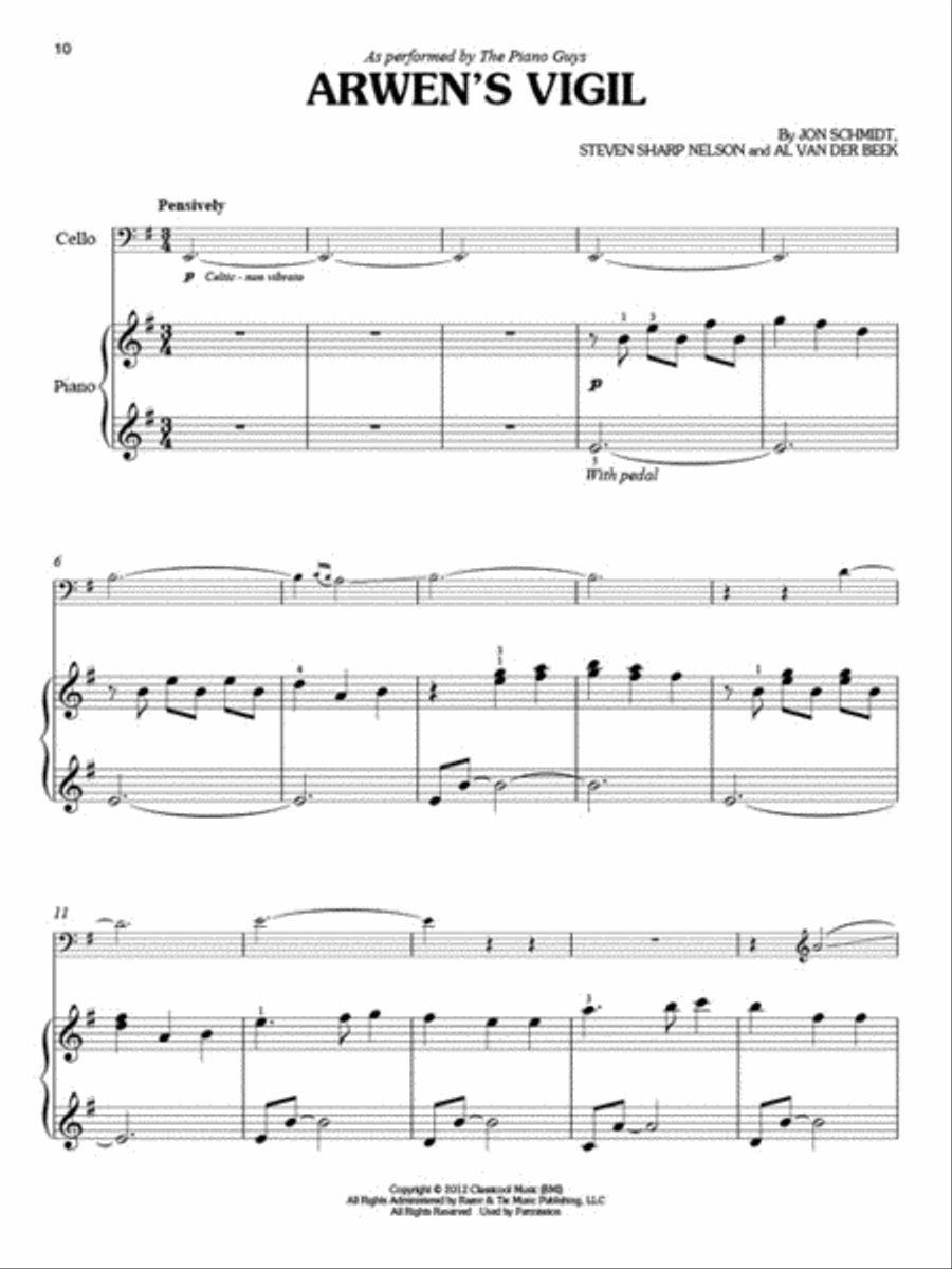 The Piano Guys – Simplified Favorites, Vol. 1 Cello scores gallery preview page 4