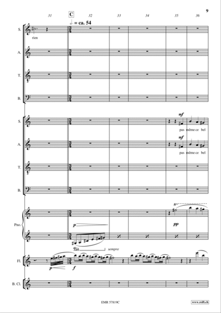 Je sais maintenant que je ne possede rien Mixed Choir scores gallery preview page 10