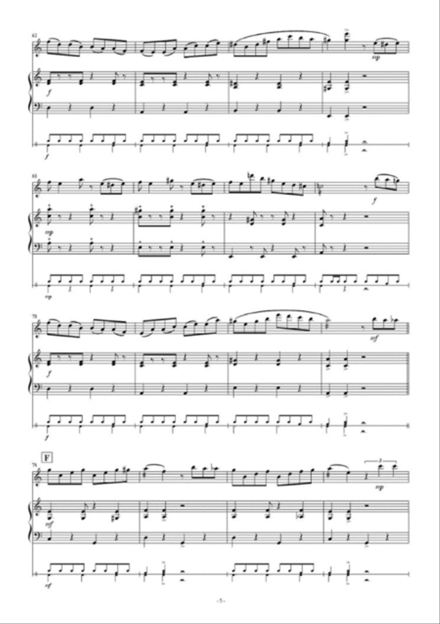 Tico - Tico for Marimba Duo + Percussion (Bongo Tambourine,Cabasa,Claves,Conga,etc.) Percussion Ensemble scores gallery preview page 6