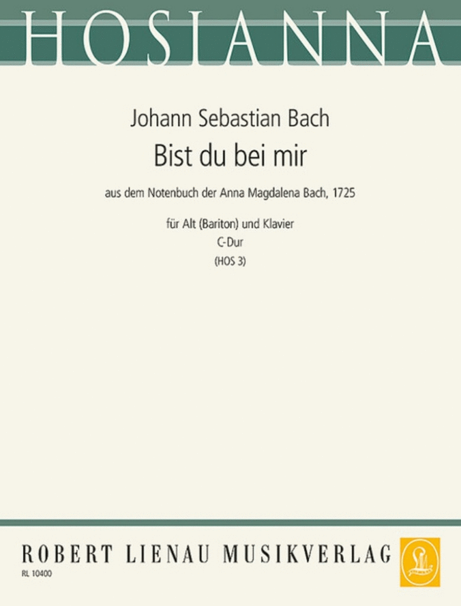 Bist Du Bei Mir Low Voice scores gallery preview page 1