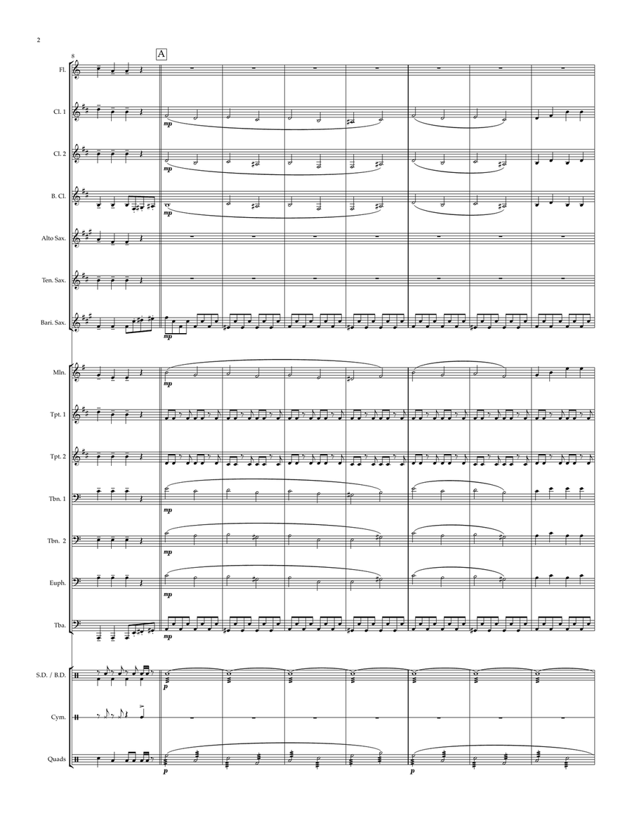'Type A' aka Tetris Theme Marching Band scores gallery preview page 2