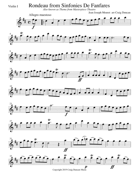 Rondeau from Sinfonies de Fanfares String Quartet, Trio w opt Trumpet